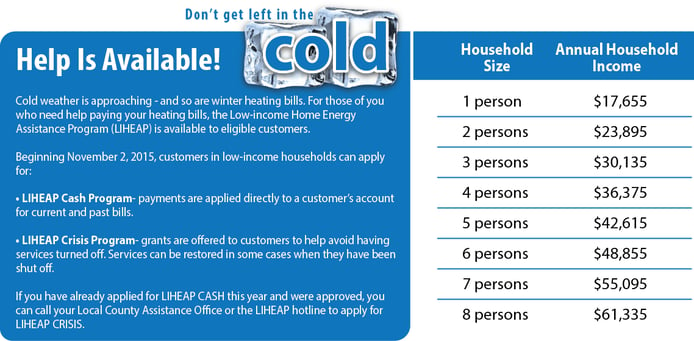 Household income guidelines